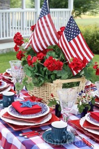 july 4th decor, tablescape, patriotic, americana