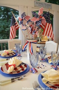 july 4th decor, tablescape, patriotic, americana