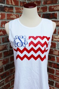 july 4th top, monogrammed july 4th, patriotic monogrammed top