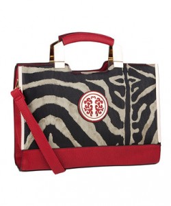 red / zebra purse
