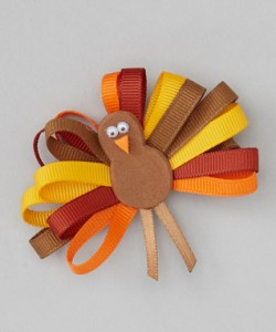 turkey hair clip thanksgiving hair accessories