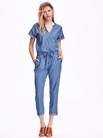 chambray jumpsuit