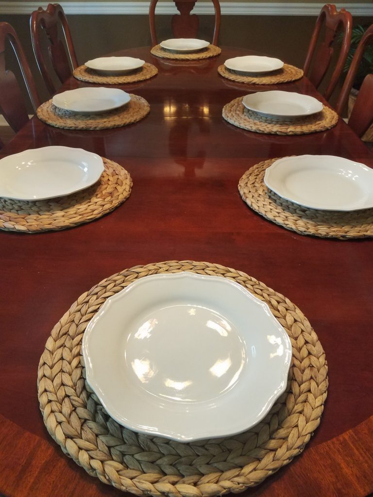 pretty white dishes; thanksgiving tablescape; Better Homes & Gardens